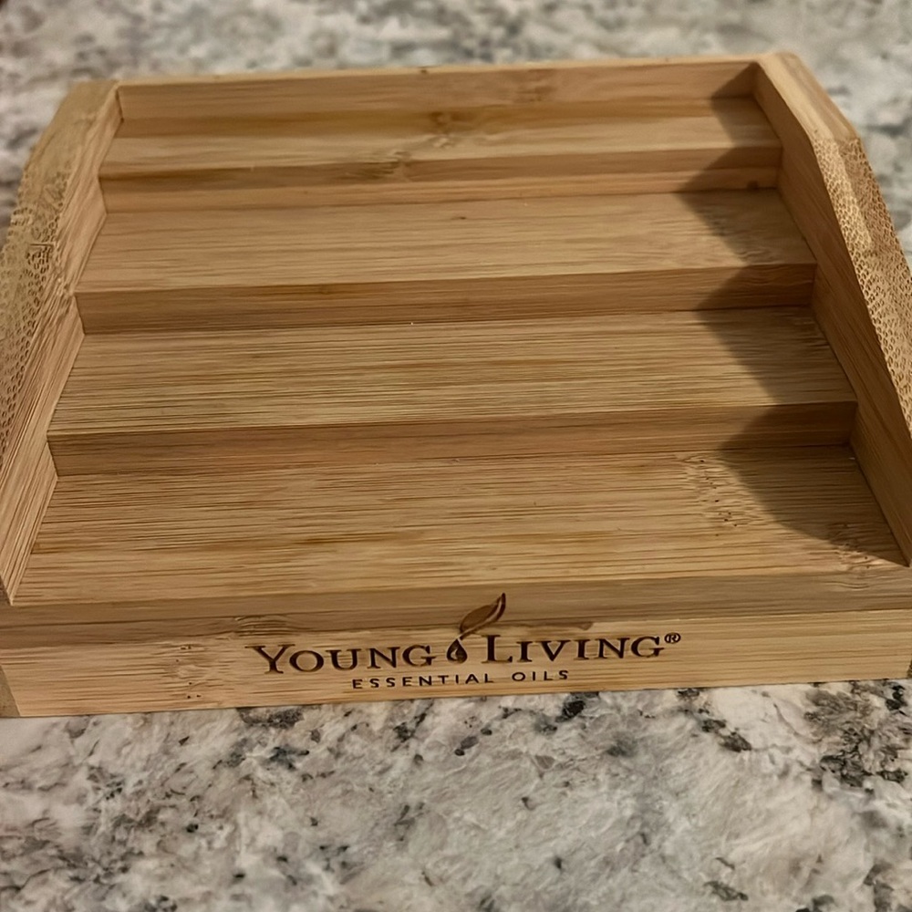 Young Living wooden oil bottle riser ￼